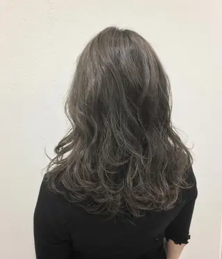 セミロング カラー ノンダメージ髪質改善 カラー💎/KURAのヘアスタイル