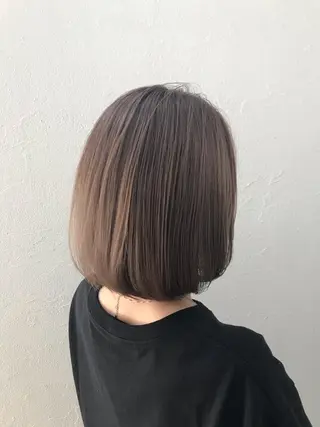 ミディアム カラー ニュアンスパーマ/ レイヤー/茶屋町のヘアスタイル