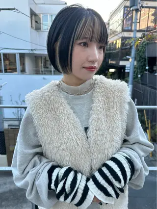 ショート カラー ボブ/似合わせカット /ニュアンスカラーのヘアスタイル