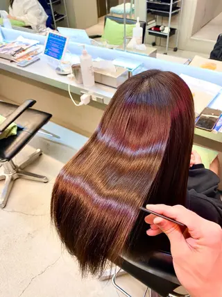 セミロング パーマ 艶髪と透明感を ‼️/若林のヘアスタイル