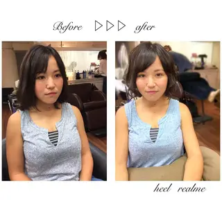 ショート ミディアム セミロング カラー パーマ ヘアアレンジ 成松 勇治のヘアスタイル