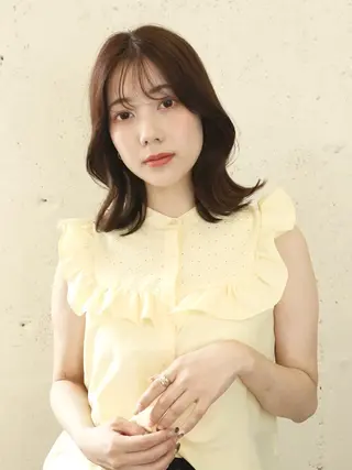 ミディアム カラー 盛れるピンクカラー 🎀スパ　みき🎀のヘアスタイル