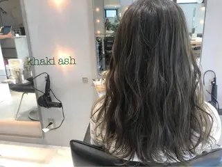 セミロング カラー オリーブ透明感カラー 表参道/MIKUのヘアスタイル