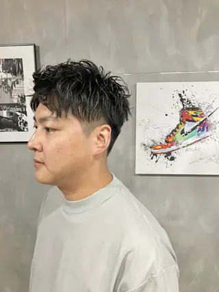 ショート パーマ メンズ 🟦西荻窪メンズ特化 美容師🟦Yu-Jiのヘアスタイル