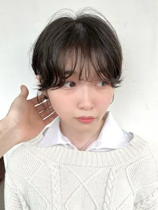 ショート パーマ 🌿似合わせ透明感 カラー松本朋幸🌿のヘアスタイル