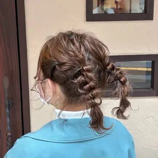 ミディアム ヘアアレンジ 若林 美帆のヘアスタイル