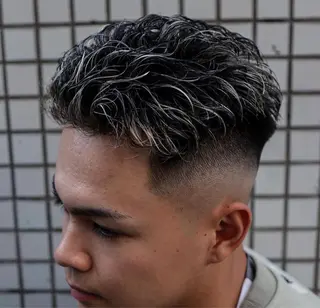ショート カラー パーマ メンズ 💈men's💈 satoru中目黒のヘアスタイル