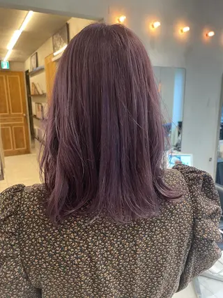 ミディアム カラー ラベンダー/レイヤー スタイル🤎mamiのヘアスタイル