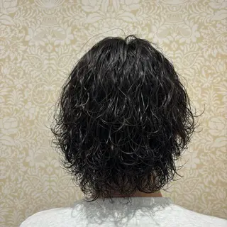 ミディアム パーマ メンズ 🐠寒色系×パーマ 櫻井　麿偉🐏のヘアスタイル