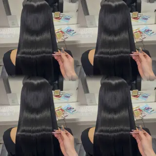 ロング カラー 🦋REISA🦋 エクステ×ハイトーンのヘアスタイル