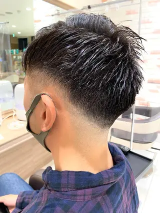ショート メンズ 【𝐀𝐬𝐡大森】 石崎竜祐のヘアスタイル