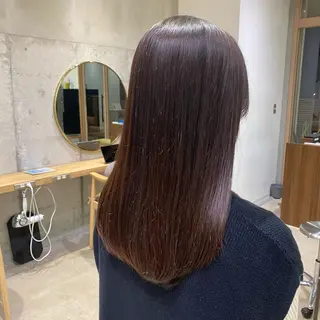 セミロング fumi🪞血色感 アップ艶カラーのヘアスタイル