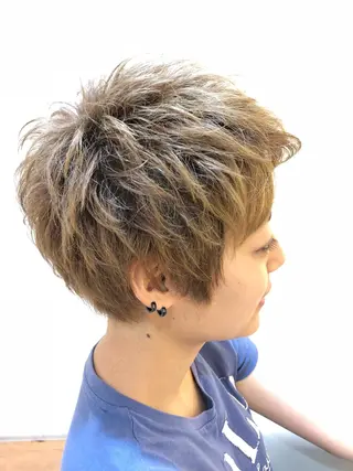 ショート カラー メンズ メンズカット 三村洸斗のヘアスタイル