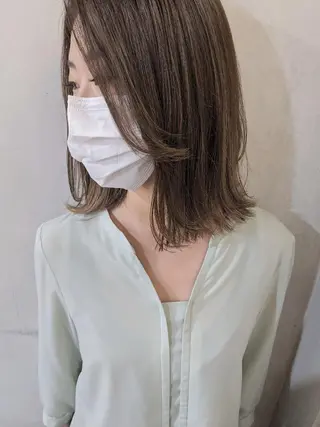 ミディアム カラー hair  salon Zöld.所属・KAIBORI ASUKAのヘアスタイル