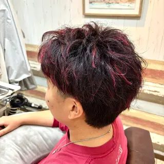 ショート カラー パーマ メンズ 💥桜木町メンズ専門 💥ルキのヘアスタイル