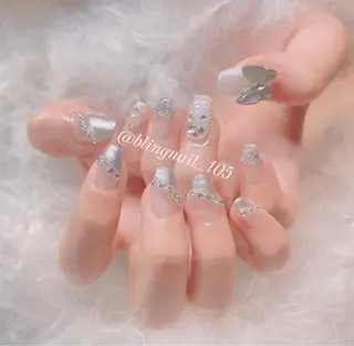 ネイル 23時まで❤︎韓国、 ワンホンネイルのネイルデザイン