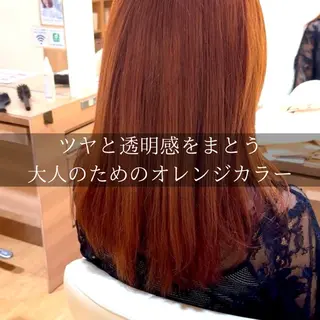 セミロング カラー 湯浅 了一のヘアスタイル