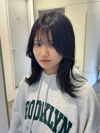 セミロング カラー GO TODAY シェアサロン 町田店所属・韓国ヘア🇰🇷 スズキのヘアスタイル