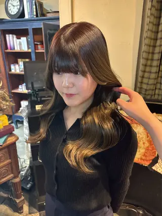 セミロング カラー ブリーチ/エクステ はしもと そな🫧のヘアスタイル