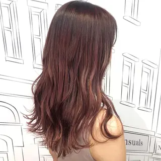 ミディアム カラー TOMOKA 艶髪/透明感カラーのヘアスタイル