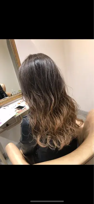 セミロング カラー ヘアアレンジ 韓国♡ハイライト ♡YURIのヘアスタイル