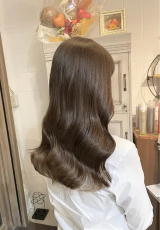ロング カラー 髪質改善で 憧れの潤艶美髪にのヘアスタイル