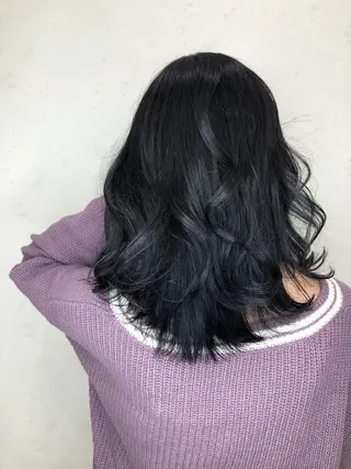 セミロング 太白区/白髪ぼかし ハイライト/千葉達人のヘアスタイル