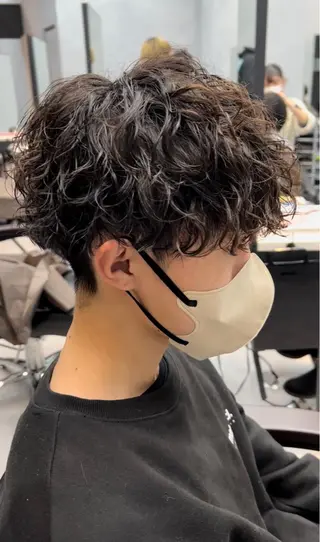 ショート パーマ メンズ 🦩パーマン🦩佐藤 航太のヘアスタイル