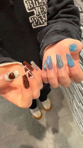ロング m kaori𓃟のネイルデザイン