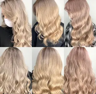 ロング カラー パーマ ヘアアレンジ キッズ ネイル マツエク・マツパ アイブロウ 🩵垢抜け確定🩵 ハイトーン特化🩵のヘアスタイル