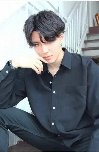 メンズ 🌟透明感カラー モテ髪Ando🌟のヘアスタイル