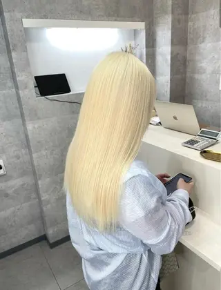 ロング カラー エクステ ダブルカラー新宿のヘアスタイル