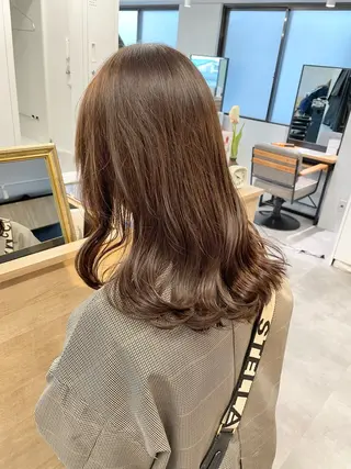セミロング カラー 🫧透明感カラー/ ボブ/小笠原汐海🪽のヘアスタイル