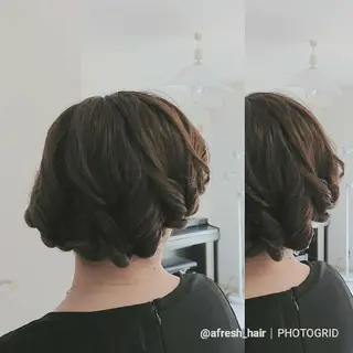 ミディアム ヘアアレンジ 先田 祐介のヘアスタイル