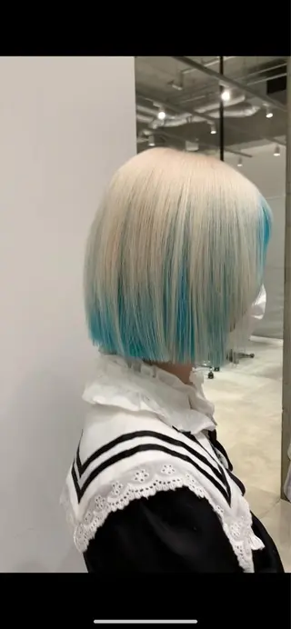 ロング カラー れい🫧 ハイトーン特化のヘアスタイル