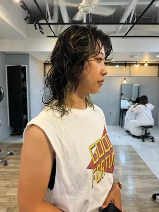 カラー パーマ Basis 田口豪司のヘアスタイル