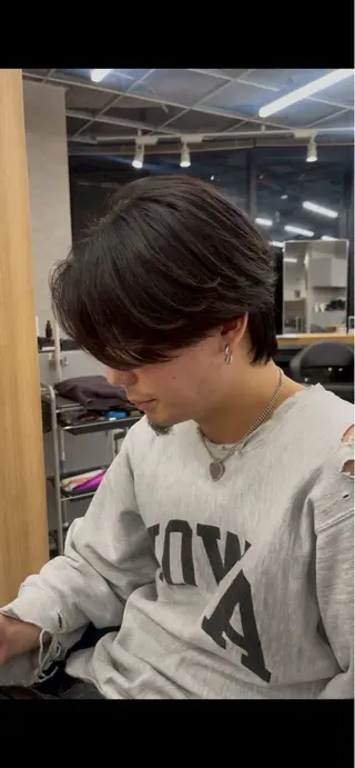 ショート カラー パーマ ヘアアレンジ メンズ キッズ 福田 朝輝のヘアスタイル