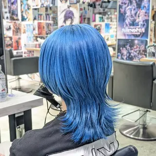 カラー ミディアム 推しカラー🦉にじさ んじカラー🌈🕒✨のヘアスタイル