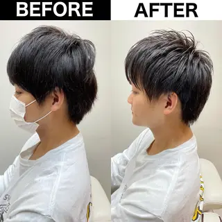 メンズ Soleria 田中慎一のヘアスタイル