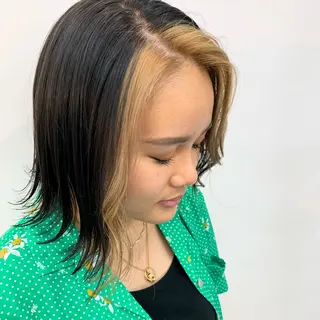 セミロング カラー 赤みゼロ/透明感 カラー🌿KANTAのヘアスタイル