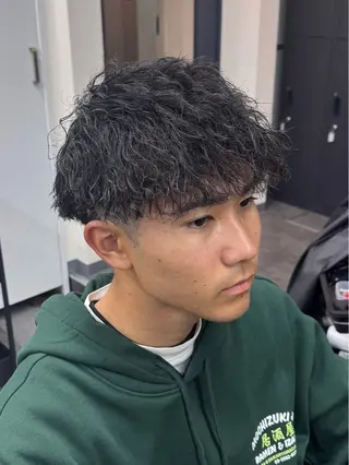 ショート パーマ メンズ 柏メンズカットパーマ NO.1タイチのヘアスタイル