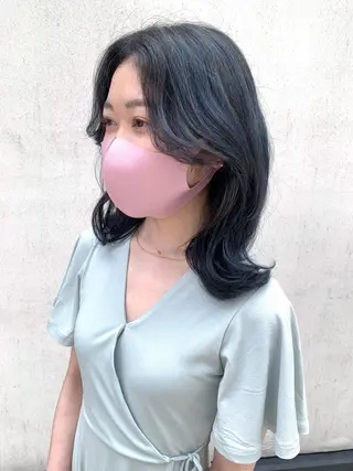 ミディアム カラー ヘアアレンジ yuka .のヘアスタイル