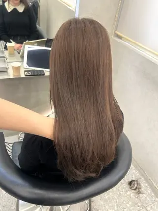 セミロング カラー ヘアアレンジ fumika🎀 ベージュのヘアスタイル