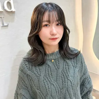 ミディアム レイヤー/ハッシュ/ ボブ/縮毛/内藤康太のヘアスタイル