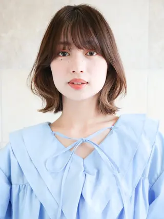 ミディアム 光石 季世のヘアスタイル