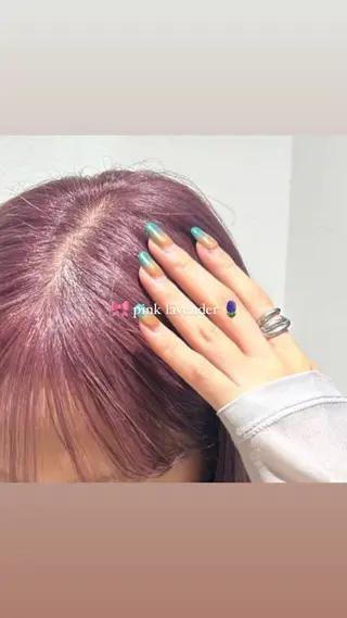 ロング レイヤー🩵オリーブ /透明感/Miuのヘアスタイル