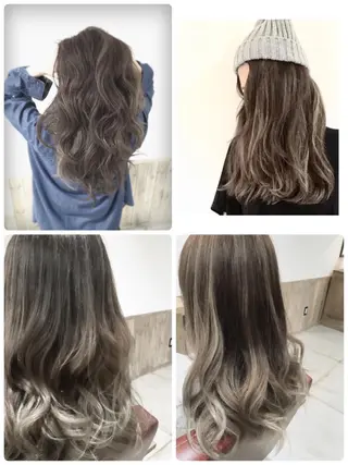 セミロング カラー 加藤 琢也のヘアスタイル