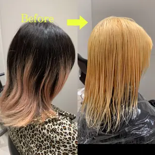 ミディアム カラー れい🫧 ハイトーン特化のヘアスタイル