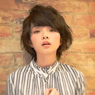 ショート 北川大輔🌟 小顔レイヤーカットのヘアスタイル