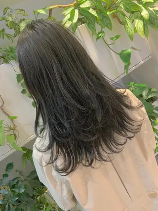 セミロング カラー 東北No.1完全個室 💐梶谷社長のヘアスタイル